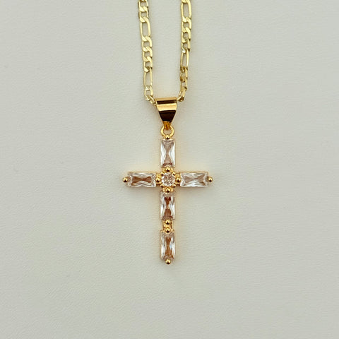 White Cross Necklace 019