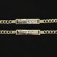 14k Gold Kids Bracelet 6” long curb link 0234