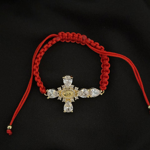 Adjustable Cross Bracelet 6.5” plus