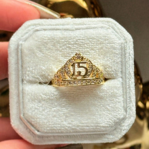 15 años ring gold plated - 15 years