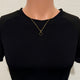 Gold plated Black Clover Necklace