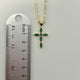 Green Cross Necklace 012