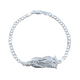 925 Silver Virgencita Bracelet 7” or 8” long Curb or Figaro Link