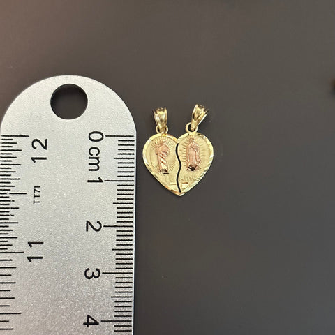 14k Gold Mini Heart Breakable Pendant