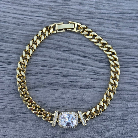 Fancy Gold plated Stone Bracelet