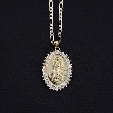 Virgencita Oval Necklace 029