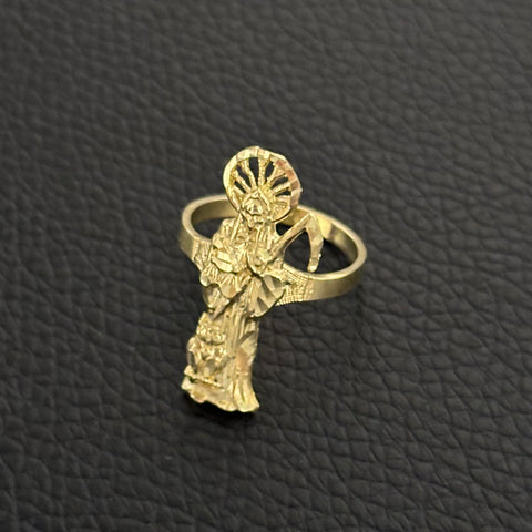 10k Gold Santa Muerte Ring
