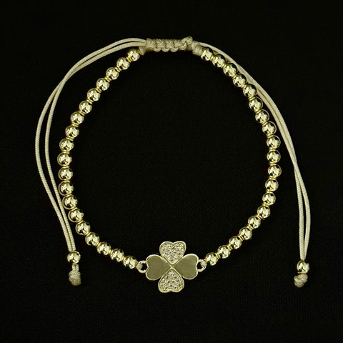 Ajustable Fancy Clover Bracelet Beads