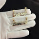 14k Gold 3D Name Plate 1pc