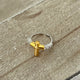 Adjustable Cross Ring silver gold