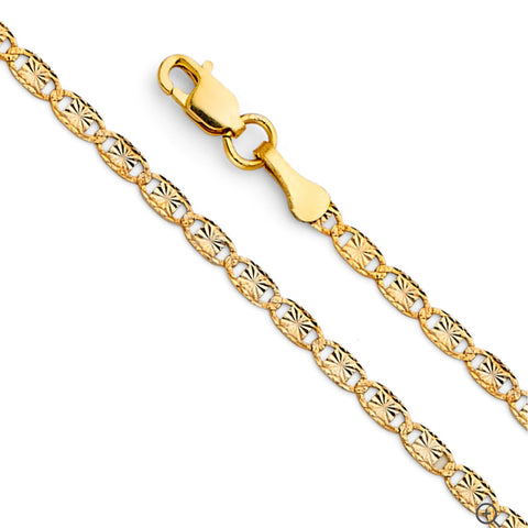 14k Solid Gold Chain 2MM 0487