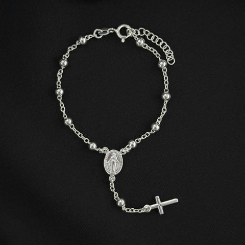 Silver Rosary Bracelet