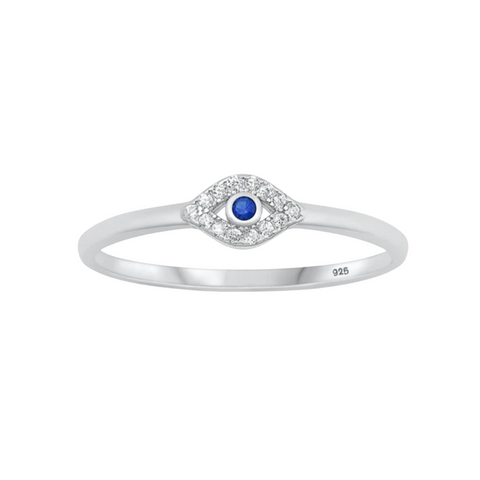 925 Silver Evil Eye Ring