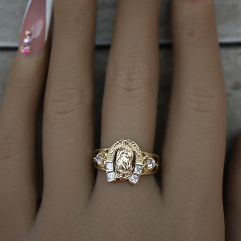14k Solid Gold Virgencita Ring