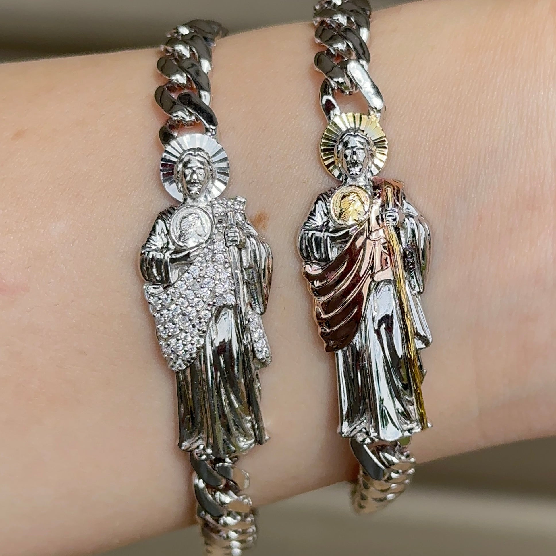925 Silver San Judas Bracelet Rhodium plated – Luxvie