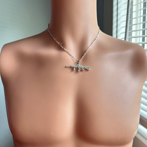 Silver Cuerno Necklace 022