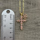 Pink Cross Charm Necklace 036