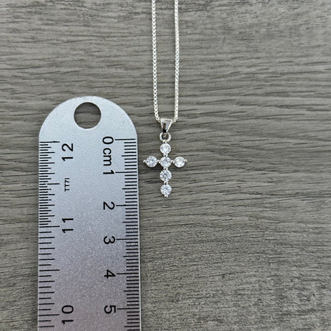Mini Silver  Cross Necklace 01