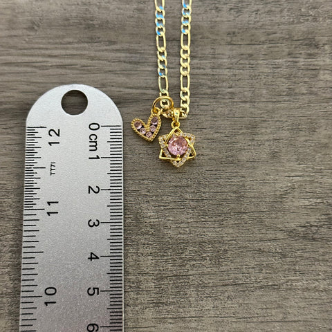Mini Pink Charm Necklace