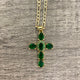 Cross Necklace White or Green 016