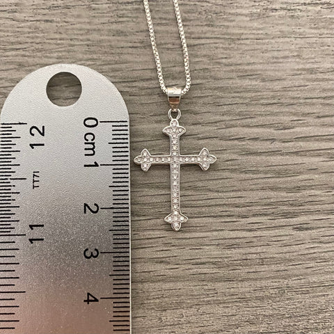 Silver Cross Necklace 05