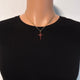 Pink Cross Necklace 029