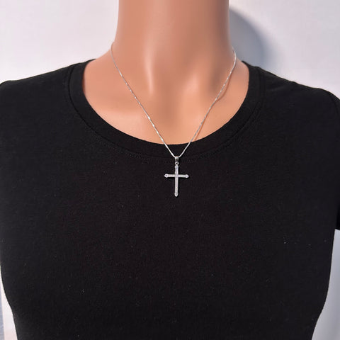 Silver Cross Necklace 03