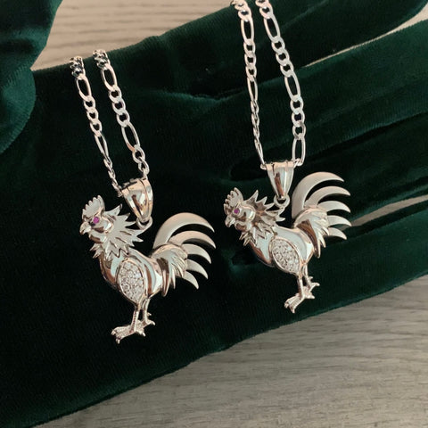 Silver Rooster necklace