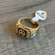 Gold plated Horse ring 01