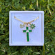 Green Cross Charm Necklace 037
