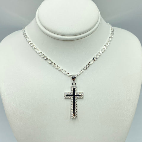 Silver Cross Necklace 07