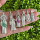 Silver San Judas Necklace Pink