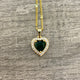 Green Crystal Heart Necklace 02