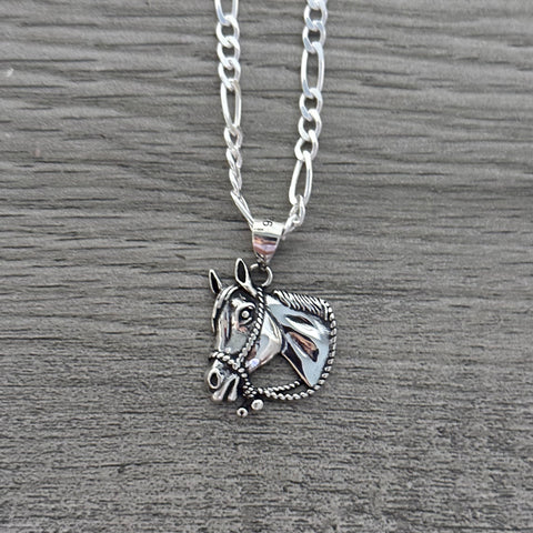 Silver Horse Necklace 01