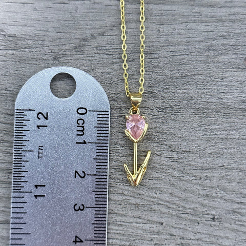 Pink Rose Necklace 01