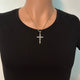 White Cross Necklace 019