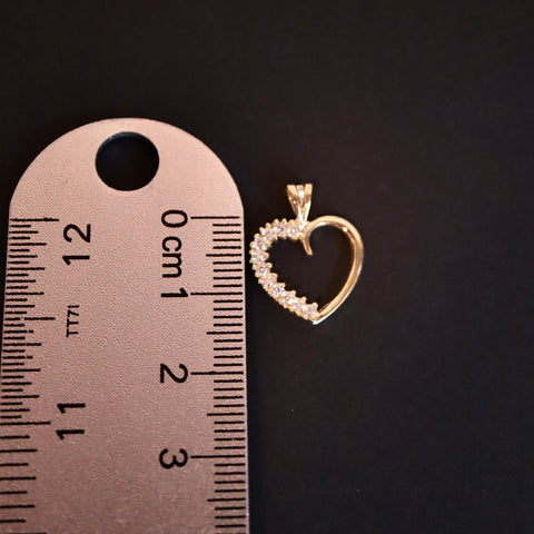 14k Solid Gold Heart Pendant