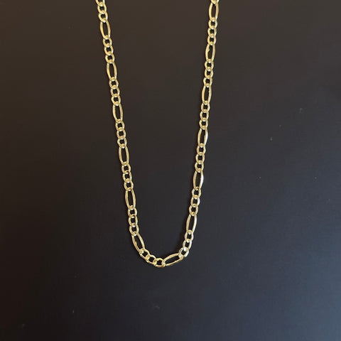 14k Gold  Hollow Figaro Chain 2.5MM 02