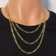 14k Gold Hollow Figaro Chain 4MM 08