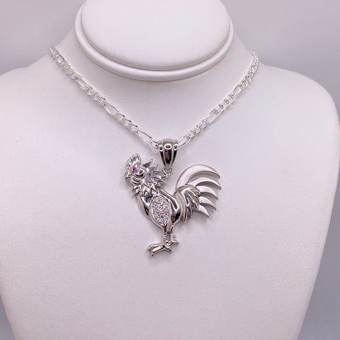 Silver Rooster necklace