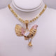 Rooster Three Tone necklace
