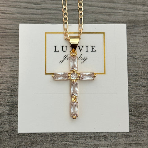 White Cross Necklace 019